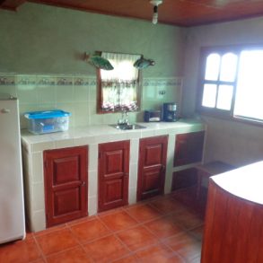 The kitchen of the cabin